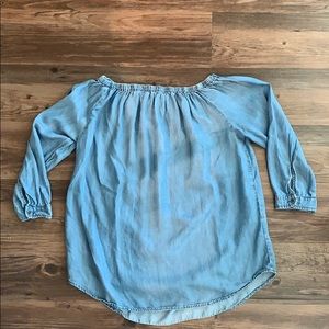 Chambray off the shoulder top